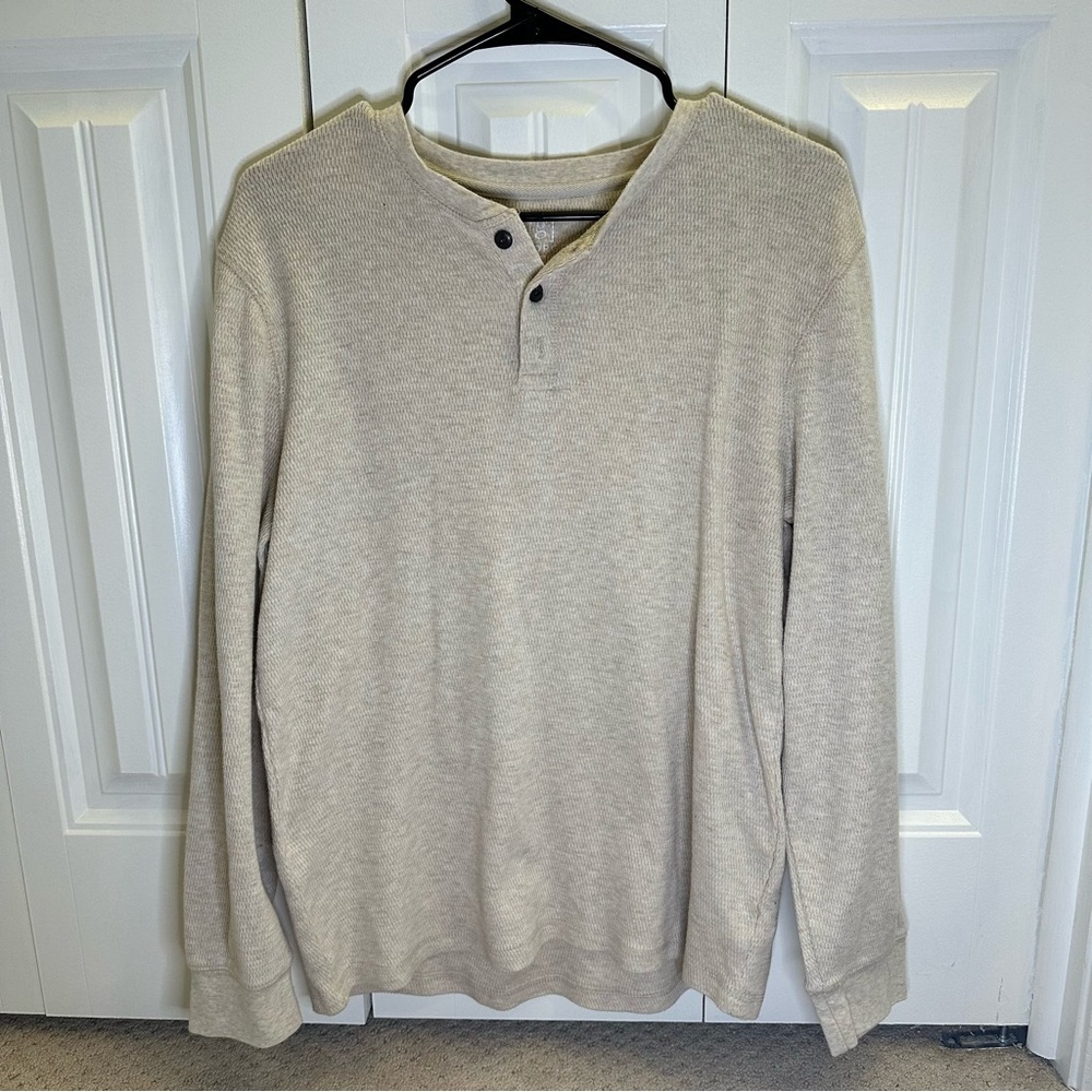Men’s Baige Long Sleeve Shirt Medium George